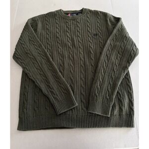Vintage Champs Heavyweight Sweater 100% Cotton Men's Size Large Olive Green